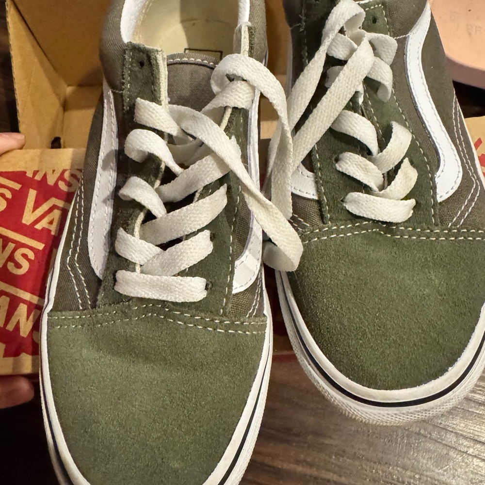 Vans Old Skool Grape Leaf and True White Sneakers